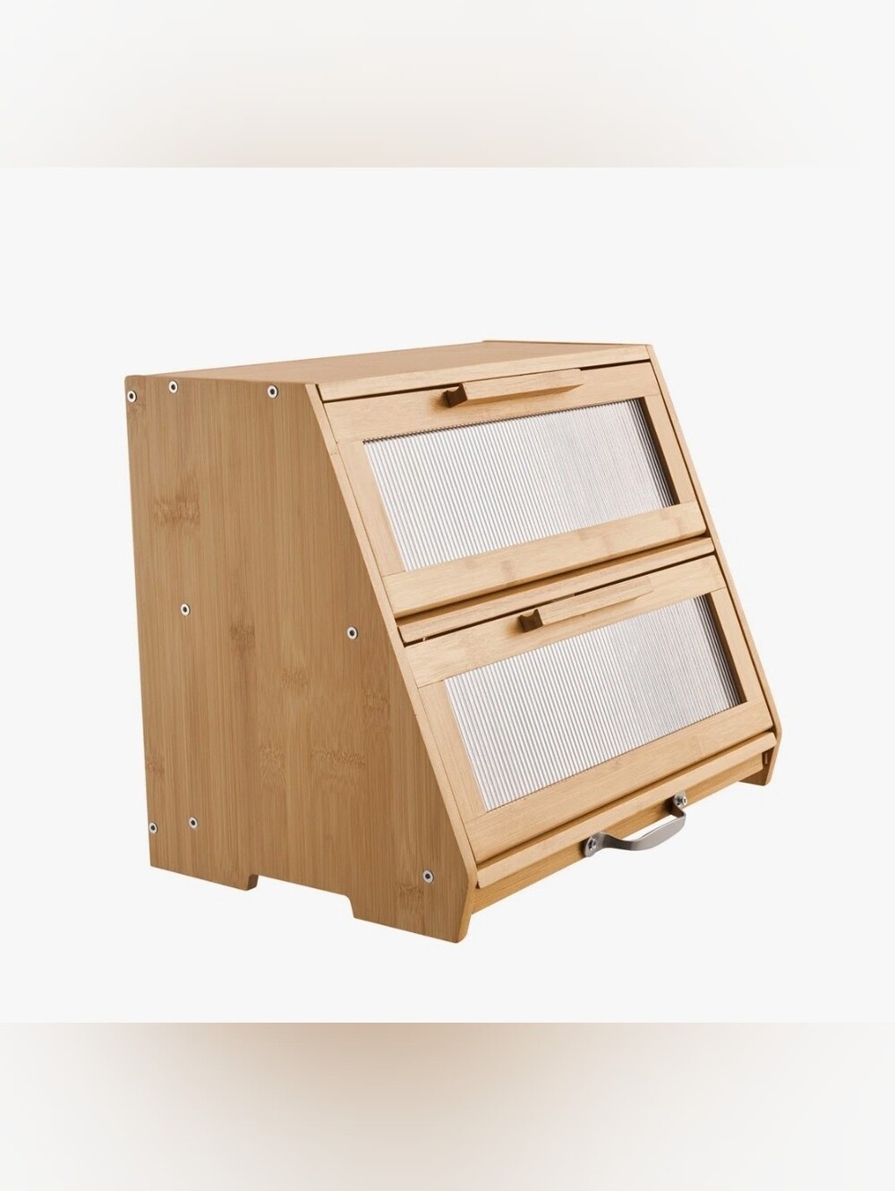 EBERN DESIGNS Double Layer Bamboo Bread Box